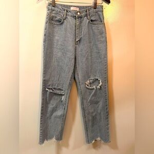 Distressed Light Blue Women's Jeans